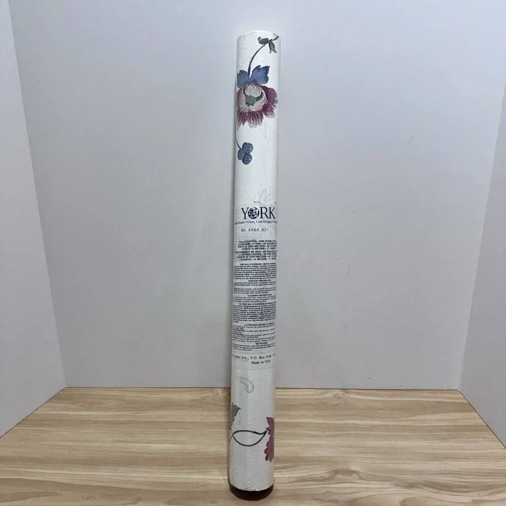VTG York Wallcovering Wallpaper 1 Double Roll MS 4984 R31 Floral Pattern